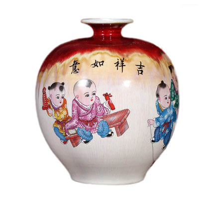 Compatible porcelain Jahrriesnge  for kiln change cracked glaze pomegranate flower vase cna0440 