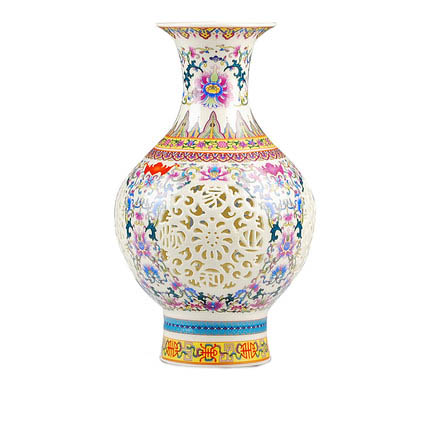 Compatible porcelain Jahrriesnge  for colorful hollow vase cna0666 