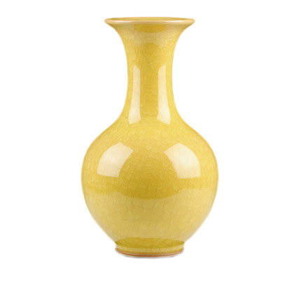 Compatible porcelain Jahrriesnge  for yellow ice cube cracked gourd vase cna0732 