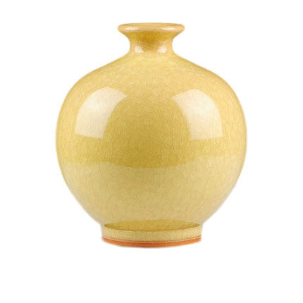 Compatible porcelain Jahrriesnge  for yellow ice cube cracked gourd vase cna0735 