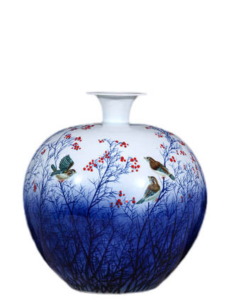 Compatible porcelain Jahrriesnge  for flowers and birds vase cna1114 