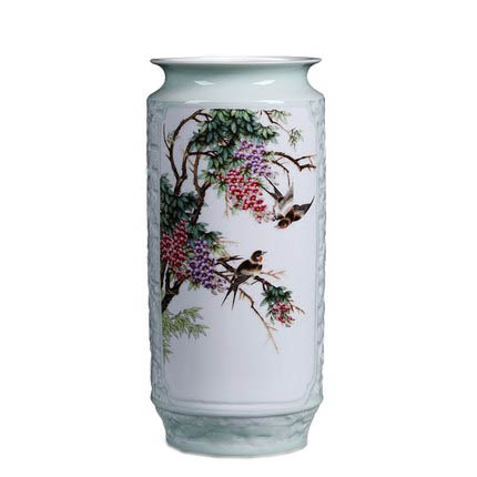 Compatible porcelain Jahrriesnge  for relief painting calligraphy cylinder vase cna1133 