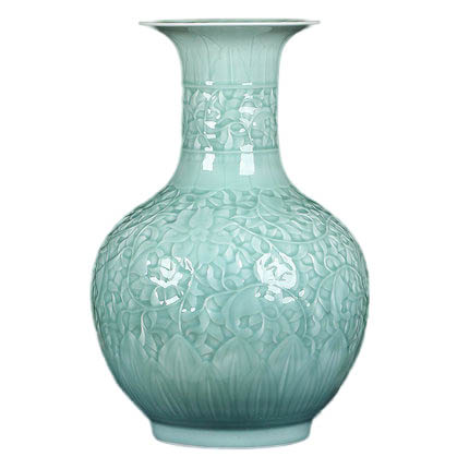 Compatible porcelain Jahrriesnge  for carving shadow blue glaze vase cna1307 