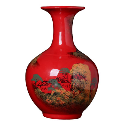 Compatible porcelain Jahrriesnge  for red landscape vase cna1352 