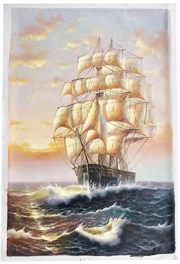 Compatible Oil Painting JAHRRIESNGE  for sailboat-lpg0256 