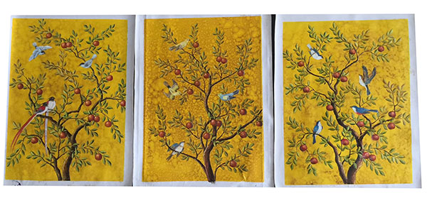 Compatible Oil Painting JAHRRIESNGE  for birds-in-golden-tree-lpg0384 