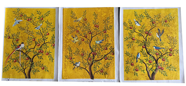 Compatible Oil Painting JAHRRIESNGE  for birds-in-golden-tree-lpg0385 