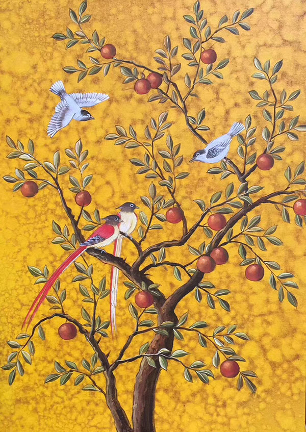 Compatible Oil Painting JAHRRIESNGE  for birds-in-the-tree-lpg0386 