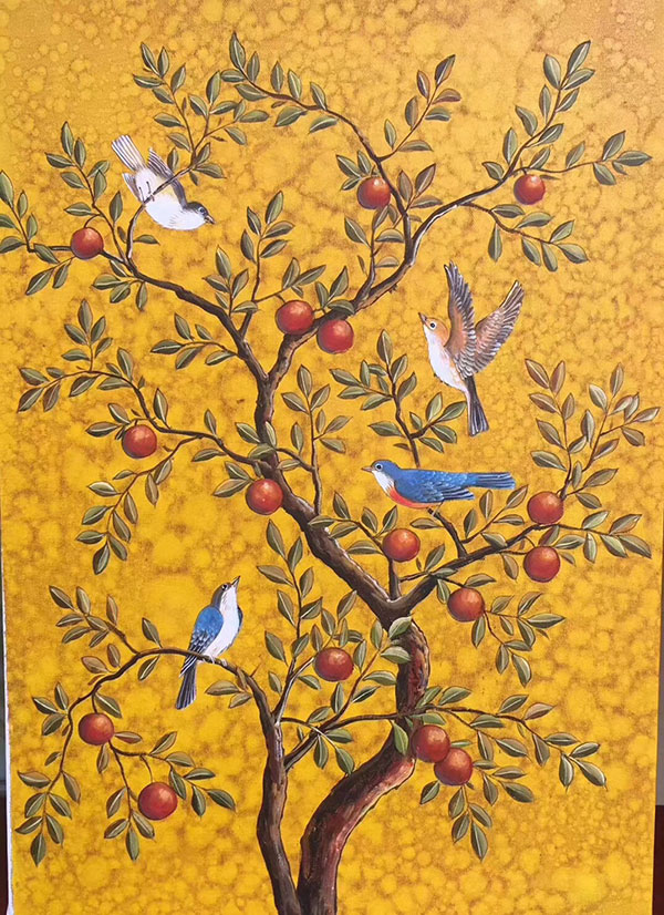 Compatible Oil Painting JAHRRIESNGE  for birds-in-the-tree-lpg0387 