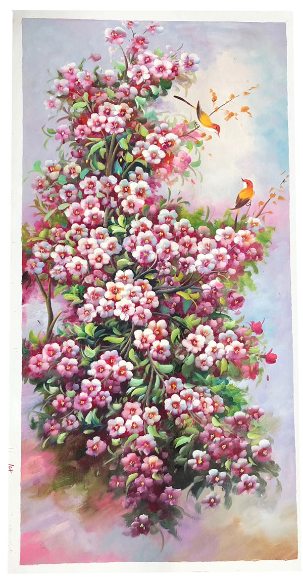 Compatible Oil Painting JAHRRIESNGE  for pine-flower-lpg397 